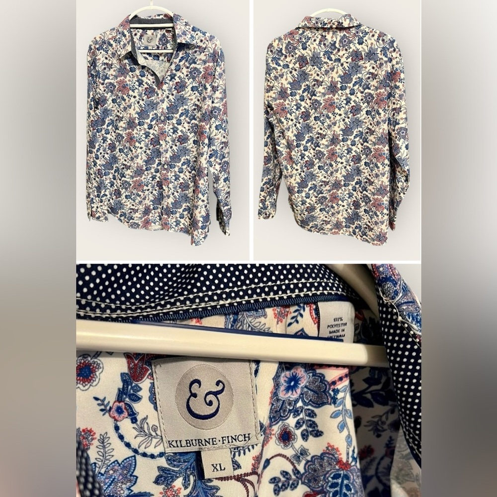 Kilburne & Finch Paisley Men's Button Up Shirt Bundle Size XL - Picture 4 of 4